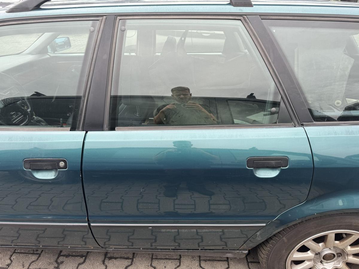 Audi 80B4 original T&uuml;r hinten links LZ6P Gomera Gr&uuml;nmet. Kombi Avant Bj.1993
